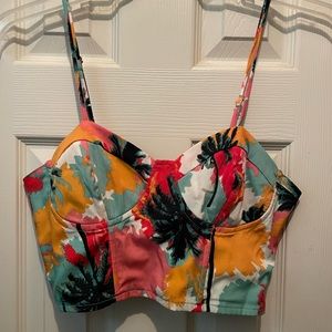 Bustier/Corset-Style Top - Tropical - Large